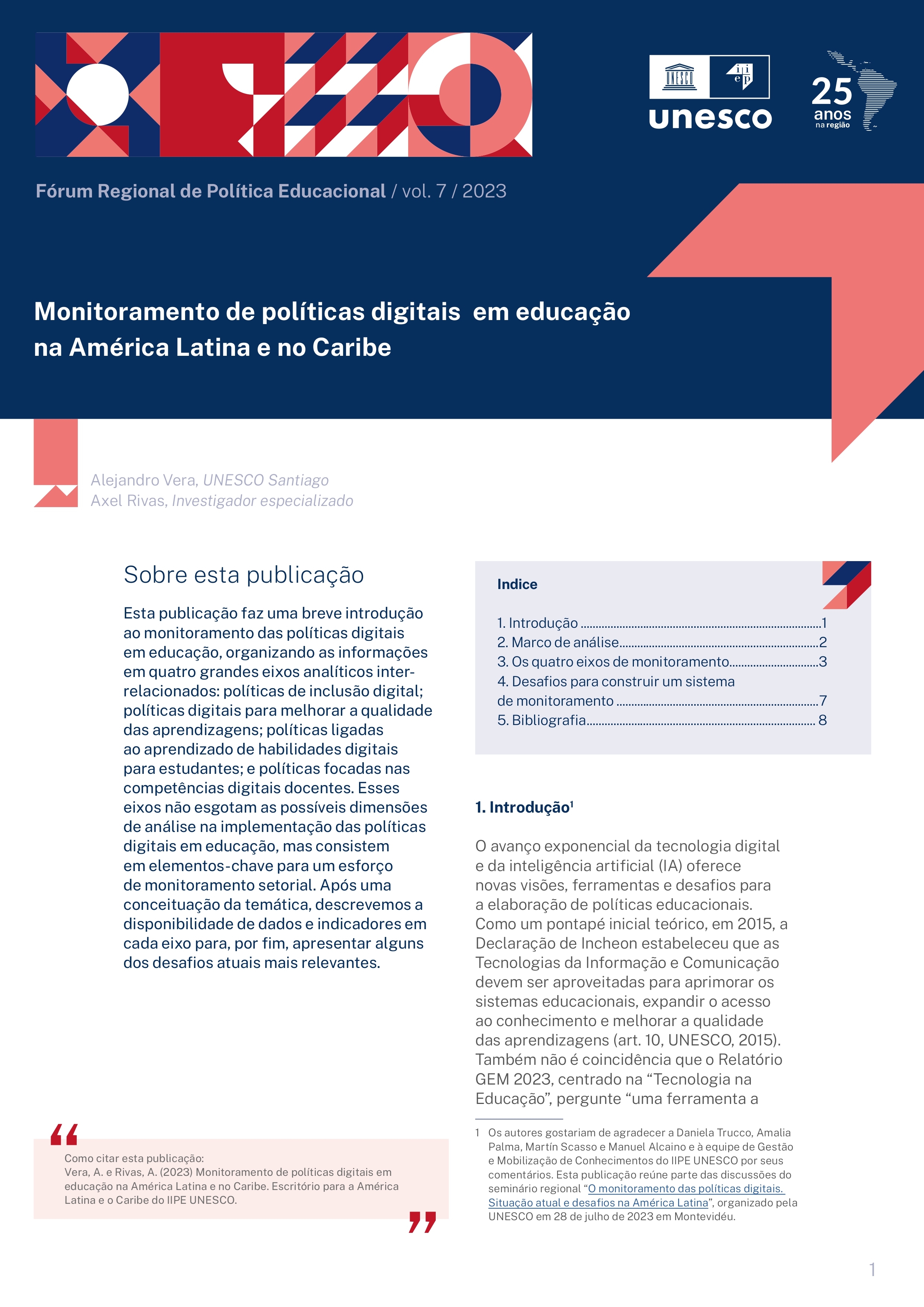 Monitoramento de políticas digitais em educação na América Latina e no Caribe