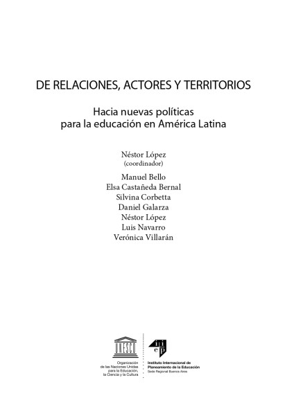 De relaciones, actores y territorios