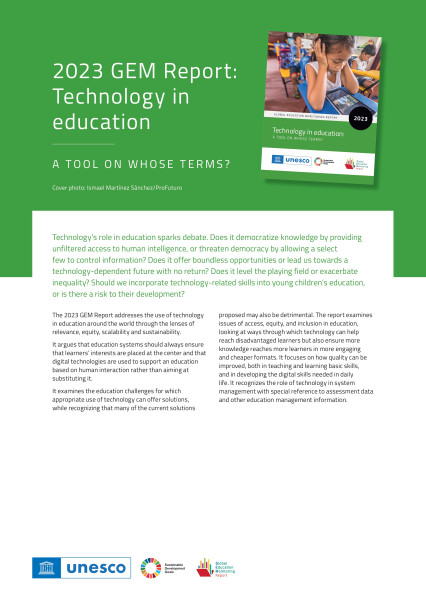 2023 GEM report: Technology in education