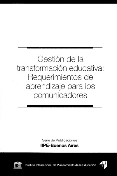 Gestión de la transformación educativa: requerimientos de aprendizaje para los comunicadores