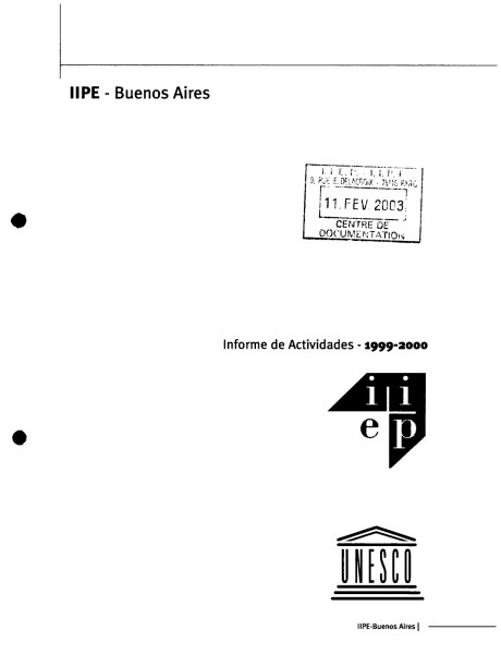 Informe de actividades 1999-2000