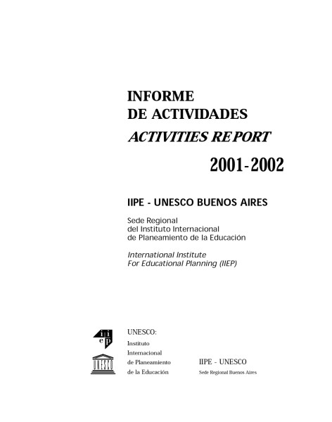 Informe de actividades 2001-2002