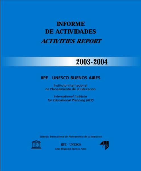 Informe de actividades 2003-2004