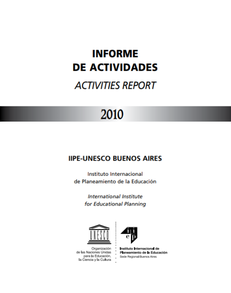 Relatório de atividades 2010