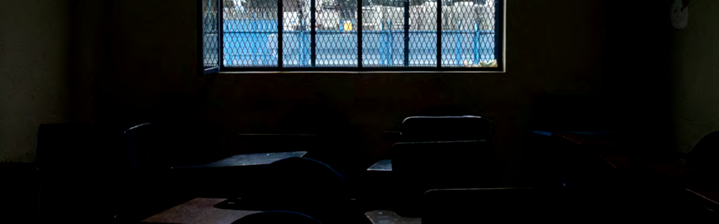 Sala de aula em centro penitenciário do Equador