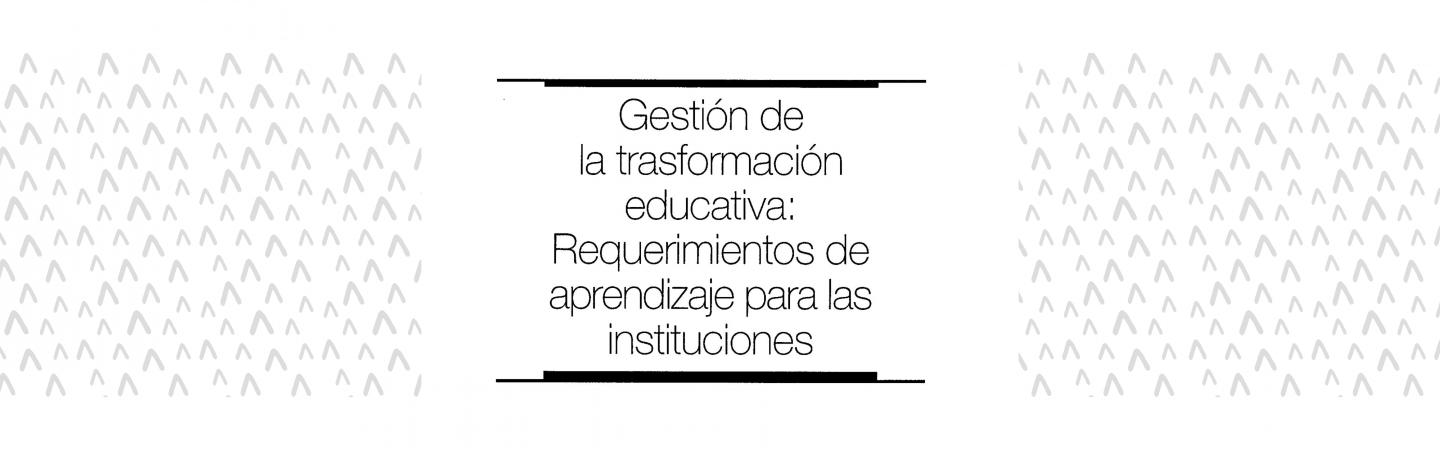 Gestión de la transformación educativa: requerimientos de aprendizaje para las instituciones