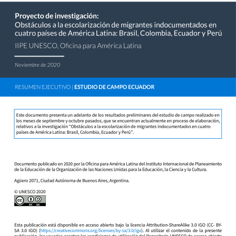 Estudio de Campo: Ecuador. Resumen ejecutivo