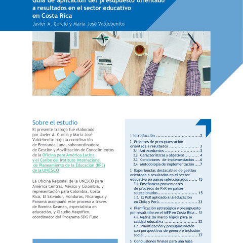 Guía de aplicación del presupuesto orientado a resultados en el sector educativo en Costa Rica